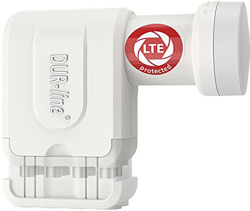 DUR-line +Ultra Octo LNB - 8 Teilnehmer weiß - mit LTE-Filter, 8-Fach, digital mit Wetterschutz, Full HD, 4K,Premium-Qualität
