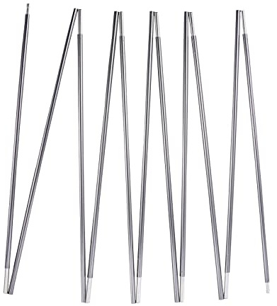 BRILLIANCE4U Tent Poles Replacement Gray, Pre-Assembled Aluminum Tent Rod 14ft 8.7 in, 7001 T6 Heated Outer Dia. 0.33” 8.5mm, 176.7 in 1 Pole