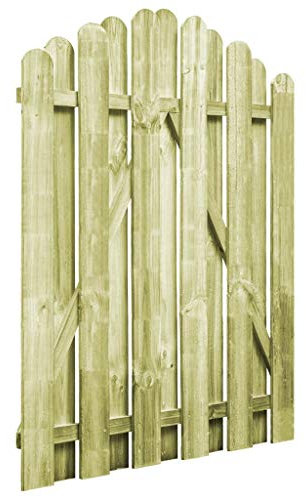 CIADAZ Portail de Jardin Battant en Pin Imprégné, Porte de Clôture 100 x 125 cm