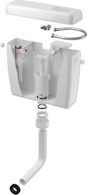 Eco Spülkasten Kunststoff Komfort Start/Stop weiß, 2-8 Liter, Universal WC-Spülkasten, umweltfreundlich, ökologisch, naturverträglich, nachhaltig, einfache Installation, problemlose Montage