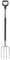 Fiskars Fourche à bêcher pour sols durs et pierreux, Avec 4 dents, Longueur : 132 cm, Acier au bore de haute qualité, Gris/noir, Ergonomic, 1070679