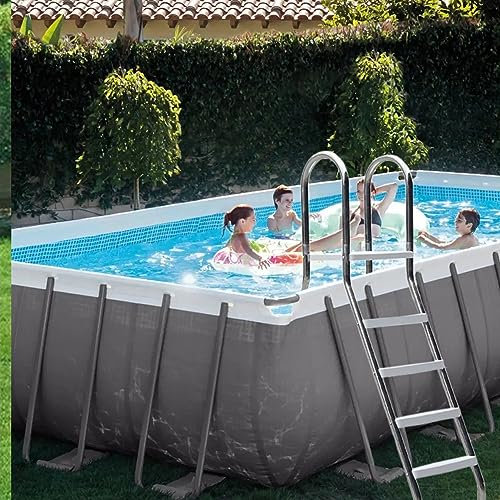 Escalera De Piscina, Escalera Antideslizante De Plástico para Piscinas Accesorio De Pedal De Reemplazo De Escalón Blanco, Capacidad De Carga Máxima 500 LB, Escalera De 4 Escalones