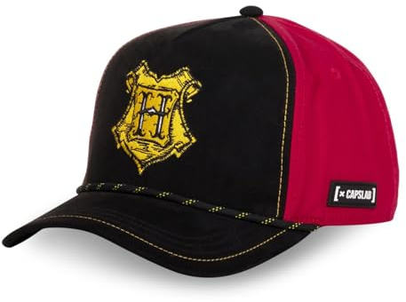 Capslab Poudlard Harry Potter Suède Noir Rouge Casquette réglable avec Snapback