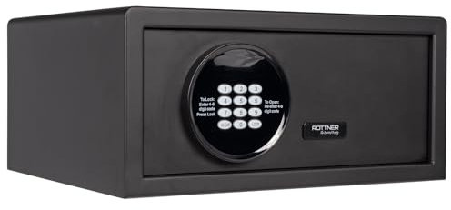 Rottner Möbeltresor Aurora Lap anthrazit Elektronikschloss mechanische elektronische Notöffnung Stahl inkl. Befestigungsmaterial