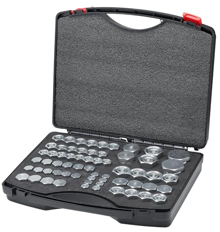 VEVOR 64-teiliges DIN-Hydraulikfittings, Industriehydraulikkappe & -stopfen, Schlauch- & Rohrfitting-Set, Kappen- & Stopfen-Set mit Präzisionsgewinde, Armaturenbrettgrößen 14/16/18/22/26/30/36