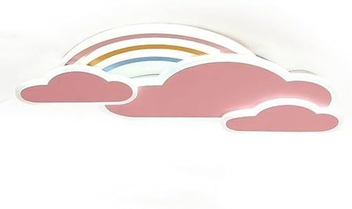 Interior Lámpara De Techo LED De Arco Iris De Dibujos Animados Cálidos - Compatible with Lámpara Colgante De Nube Rosa De Niñas Sala De Estudio Comedor Jardín De Infancia