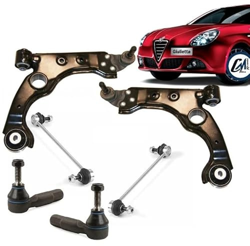 KIT 2 BRACCI OSCILLANTI + 2 TESTINE + 2 BIELLETTE ANTERIORI PER ALFA GIULIETTA