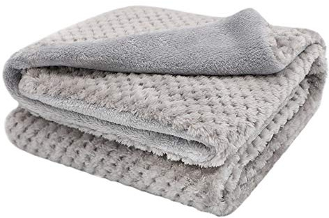 furrybaby Premium Fluffy Fleece Dog Blanket, Soft and Warm Pet Throw for Dogs & Cats(32x40inch, Grey)