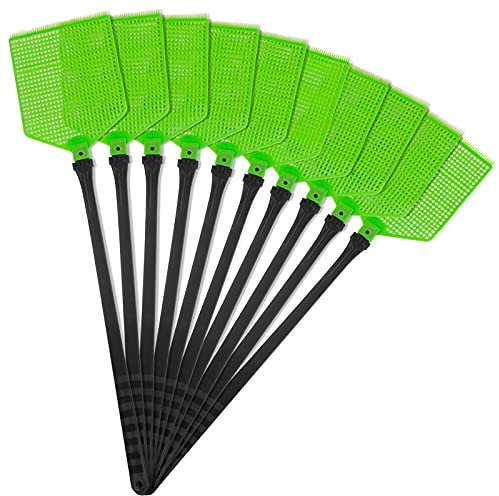 GARDIGO® Tapette à Mouches Lot de 10 | Tapettes Manuelle Classiques pour la Protection Contre Les Mouches, Moustiques, Insectes | Piège à Mouches | Attrape Mouche en Plastique Durable Durable.