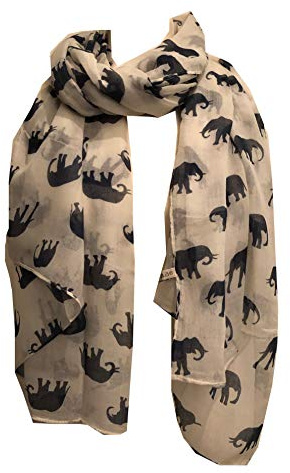 Skäm bort dig själv nu elefant djurtryck damhalsduk bra present/present.