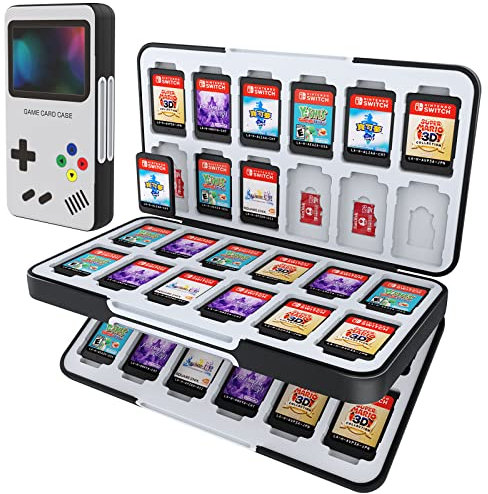 HEIYING Game Card Case for Nintendo Switch 2 /Switch OLED,Customized Pattern Portable Switch 2 Game Holder with 48 Game Card Slots and 24 Micro SD Cards Slots