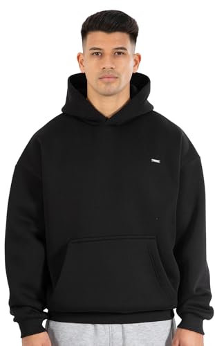 SMILODOX Herren Hoodie Dawson, Oversize Fit Langarm Oberteil mit Kapuze, Hoody Sweatshirt, Optimal für Sport, Streetstyle und Alltag, Bequem und Vielseitig Kombinierbar