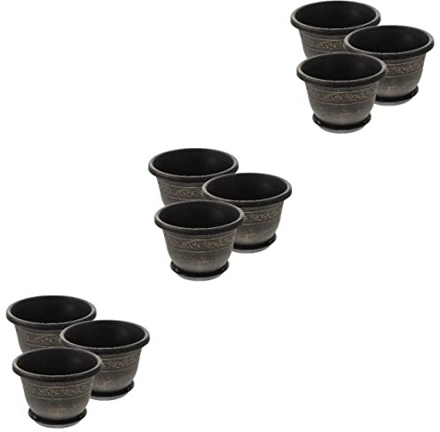 GANAZONO 9 Sätze Blumentopf Pflanzenuntersetzer Pflanztöpfe Für Die Pflanzenzucht Pflanzenbecken Bonsaischalen Für Den Garten Blumenpflanzer Kindergarten Plastik Großer Durchmesser