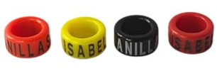 Genérico 25pcs de Anillas Personalizadas para Palomos de 8mm (Altura 6mm)