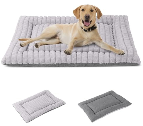 IEUUMLER Colchoneta para Perros y Gatos Cama, Cojín para Mascotas Suave cálido Lavable y Duradero de Doble Uso, Colchón para Perros Grandes y Medianos FC014 (XS(45 * 33cm), Gris)