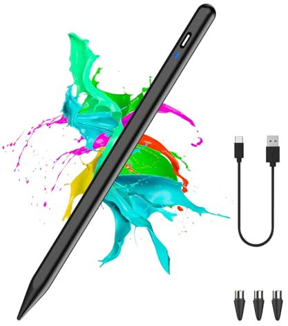 Luntak Stylus Pens for Touch Screens,POM Tip Stylus Pen for Android Magnetic Type-C Phone Pen, Tablet Pens for Samsung/XiaoMi/Huawei/Vivo/Lenovo and Other Android Smartphone & Tablet Device-Black