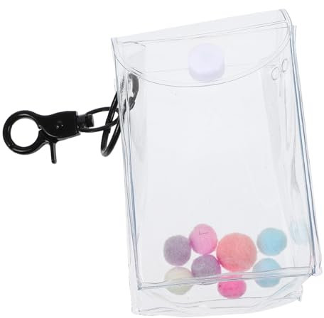 Vaguelly Transparente Mini-Puppen-Aufbewahrungstasche Mit Schlüsselanhänger Leicht Und Tragbar Für Kleine Figuren Und Accessoires