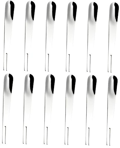 Cabilock 20 Pièces Fourchette à fruits mini brochettes pour l'apéritif fourchette de escargot cuillère à glace cuillères à glace fourchette à dessert fourchettes de nourriture Silver