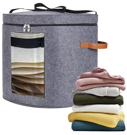 Caja de almacenamiento para sombreros - Bolsa de organizador de guantes, contenedor de tapa de borde | Ventana transparente Diseño de vista fácil, estructura de ahorro de espacio plegable para