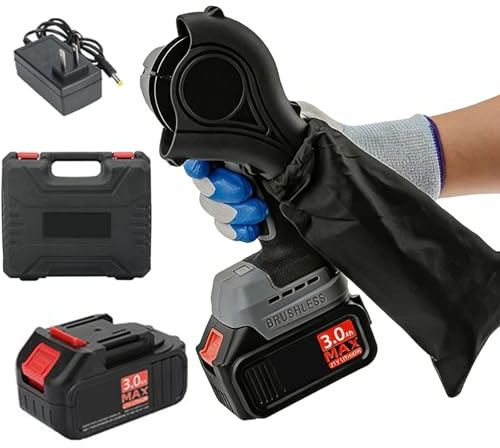 Raschietto Corteccia for Alberi da Frutto a Batteria da 600 W, Raschiatore Elettrico Corteccia for Alberi da Frutto da 8000 Giri/min con Sacchetto for la Polvere, for Giardini Frutteti(2 Batteries)