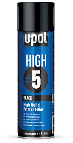 U-pol HIGH#5 - High Build Primer Filler 450 ml Aérosol, Noir