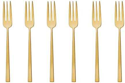 Sambonet Set 6 Kuchengabeln, Edelstahl/PVD Gold - 52762GA5 [SP]