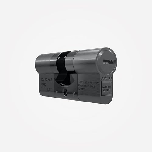 APECS AP 3 Star High Security Double Euro Cylinder (35mm Int x 50mm Ext, Brushed Satin Nickel)