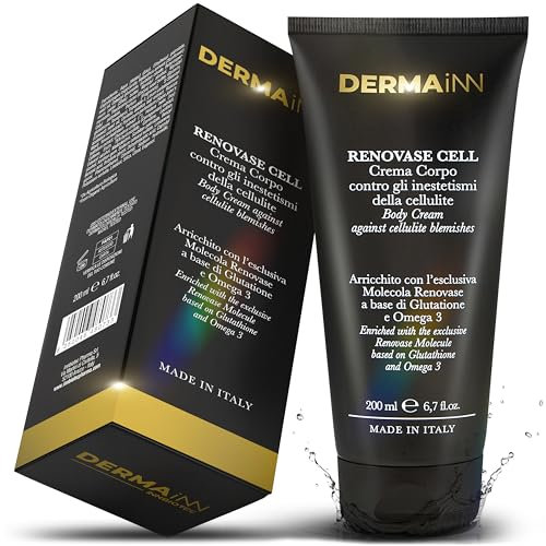 Renovase Cell - Crema Anticellulite Forte - Rassodante Corpo Forte - Cellulite Gambe e Glutei - Crema Drenante Gambe