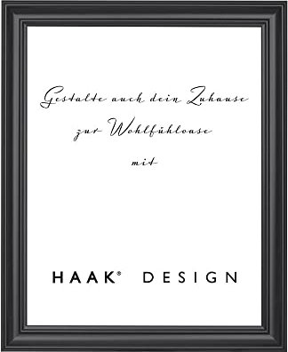 Haak Bilderrahmen Barockrahmen Luna 29.7x42cm (DIN A3) Schwarz (matt)