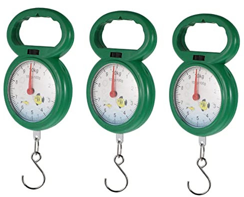 SAFIGLE 3 Stück Tragbare Federwaagen Mit Kunststoffgriff Kompakte Hakenwaage Für Haushalt Und Reisen Präzise Feder Hängewaage Zum Wiegen Von Gepäck Und Gemüse