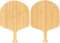 Bamboo Serving Board, 12-inch Cutting Board with Paddle Handle, Food Platter for Pizza, Cheese, Fruits, Vegetables, Bread, Meat - 2 Pack
