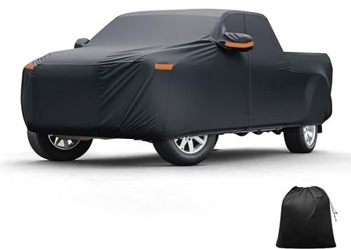 X AUTOHAUX Car Cover Outdoor Waterproof Sun Rain Snow Hail Protection with Left Side Zipper Aluminum Film for Ford for Ranger