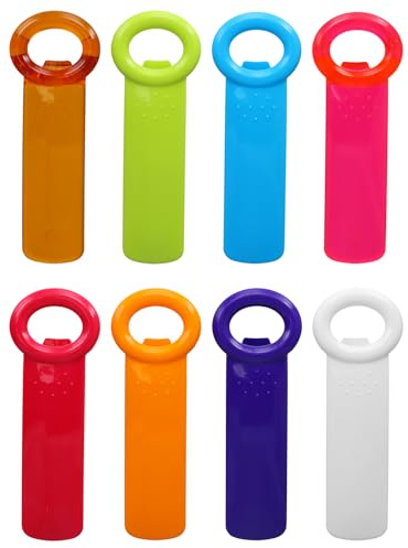 Samlonge 8 stycken locköppnare glasöppnare, locköppnare för skruvglas, glaslock flasköppnare perfekt för barn, seniorer, kvinnor och personer med svaga händer (8 färger)