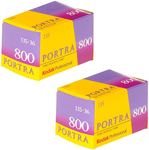 Kodak 145 1855 Professional Portra 800 Farb-Negativfilm (ISO 800), 35 mm, 36 Aufnahmen, 2 Stück