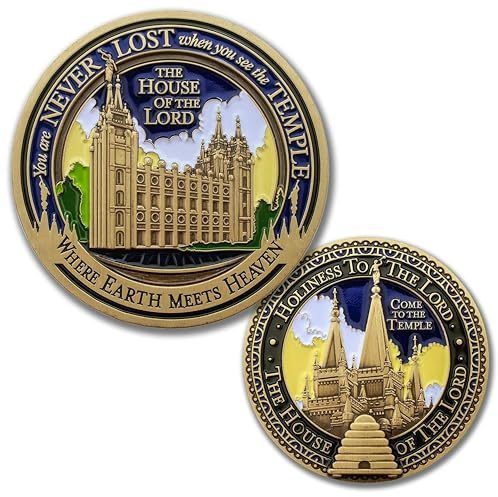 Armor Coin & Emblem - The House of The Lord Salt Lake Medallion - Emblem of Religious Strength & Sacred Devotion - Christian Gift Ideas