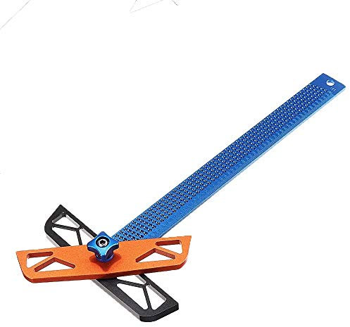 DIMENXONG Bricolaje y Herramientas 300/400 mm Ajustable carpintería ángulo T Regla Agujero de colocación Cruzada de gramil Scriber Herramienta de medición (Size : 300mm)