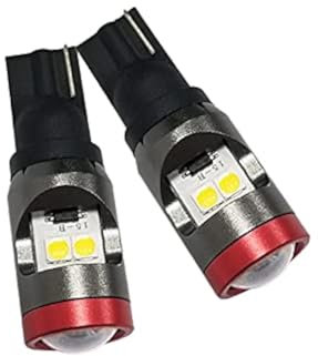 WY5W ámbar (501A) T10 (12V-24V) 5* 3030 SMD Canbus LED (3000K) Bombillas indicadoras de coche, luces intermitentes, paquete de 2