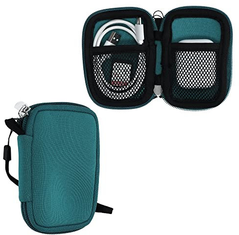 kwmobile Estuche Universal para Cascos - Funda de Neopreno para Auriculares con Cremallera Bolsillo y Colgante -