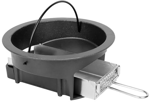 Vankey Cast Iron Ash Can with Slid Out Ash Drawer - Fit for Kamado Joe Classic Joe Charcoal Grill