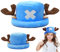 bechoanigel One Piece Chopper Hat, Blue Anime Cosplay Hat, Kawaii Anime Hat, Cute Hats, Warm and Comfortable, Cosplay Party, Birthday Plush Hat, Winter Plush Hat for Adults and Children
