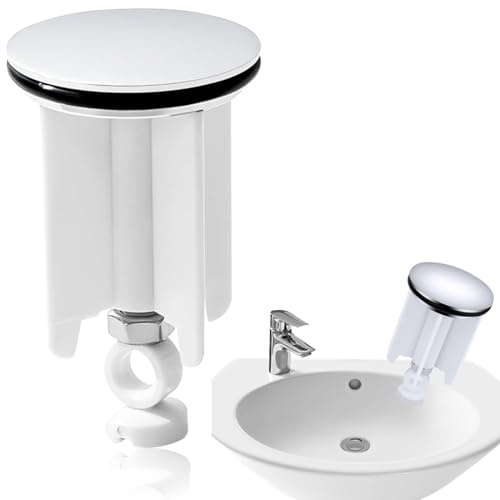 1 Pezzi Tappo Lavandino Bagno Universale,40 mm Tappi Lavandino Cucina, Saltarello Lavandino,Altezza Regolabile, Tappo di Scarico per Lavabo, Per Lavabo da Cucina e Bagno,Lavabo,Tappo Bidet