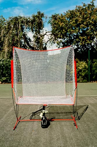 Feed Buddy Tennis Automatic Tennis Ball Machine and Reload Tennis Net, Solo Practice Tennis Training Aid, Battery Powered