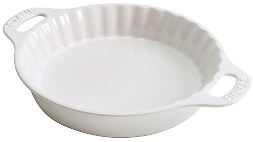 STAUB Ceramic Bakeware-Pie-Pans Dish, 9-inch, White