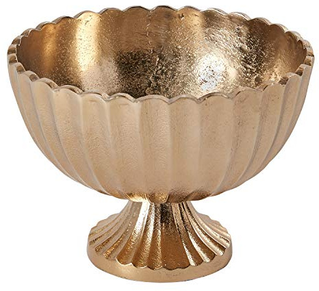 Accent Decor Scallop Compote for Plant and Flowers| Modern Bowl Decor for Home or Office l Indoor and Outdoor Vase for Any Event Decorations (8.5x 6.25) (73351)