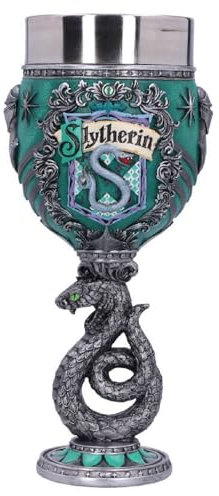 Nemesis Now Harry Potter Slytherin Hogwarts House Collectable Goblet, Harz, Grün Silber, 1.25 picometer