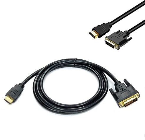 HDMI DVI Konverter, DVI Auf HDMI Konverter, HDMI Auf DVI Adapter Kabel, DVI Auf HDMI Kabel, DVI Auf HDMI Kabel Flexibles, HDMI Zu DVI Und DVI Auf HDMI, HDMI Auf DVI Kabel 1,5m Bidirektional(24+1)