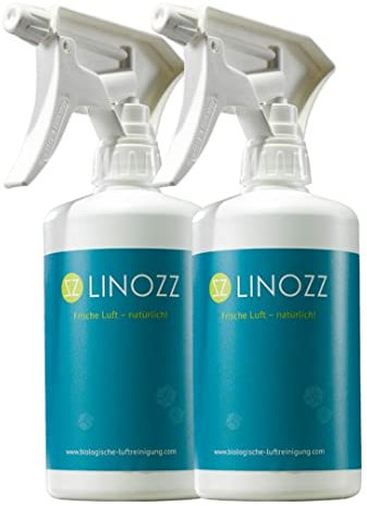 LINOZZ Home Geruchsneutralisierer 2x 500ml. Als Textilerfrischer, Schuhdeo und Geruchsentferner für die Wohnung. Wellness Raumspray. Mild & Vegan