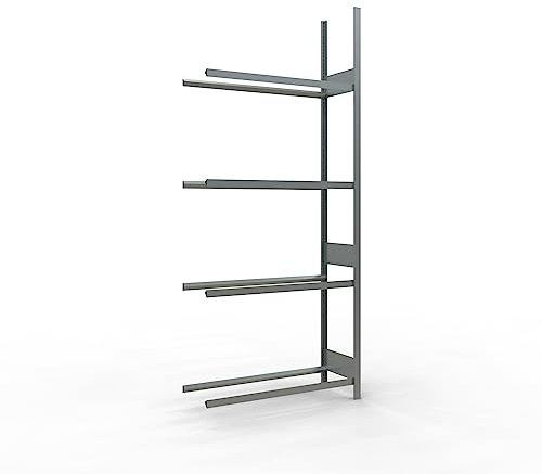 SCHULTE Lagertechnik Anbauregal, Räder-/Reifenregal, 2750 x 1150 x 400 mm (HxBxT), verzinkt, 4 Lagerebenen á 150 kg Fachlast pro Ebene