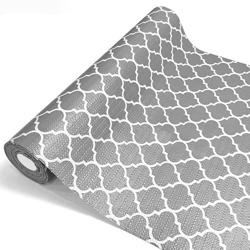 Litinliv Tappetino per Cassetti, Tappetini Non-Adesivo PVC Rivestimento Tavolo, Esistenti All'olio Tappetini Fodera per Frigorifero, Fodera per Armadi da Cucina Impermeabilie per Ripiani, Mensola