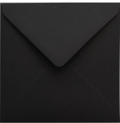 Netuno 100 quadratische Briefumschläge Schwarz 11 x 11 cm 120g Malmero Noir elegante Umschläge quadratisch für Einladungen Karten Einleger Fotos Gutscheine Einladungskarten 10,5 x 10,5 cm